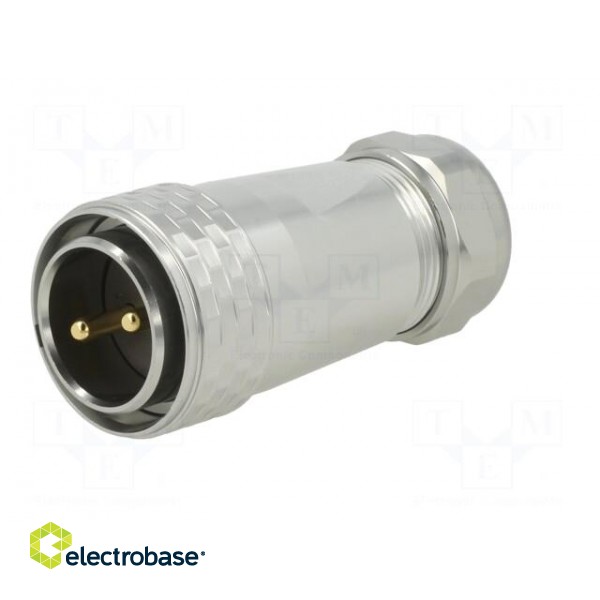 Plug | SA28 | male | PIN: 2 | IP67 | 13÷16mm | 50A | soldering | for cable paveikslėlis 2