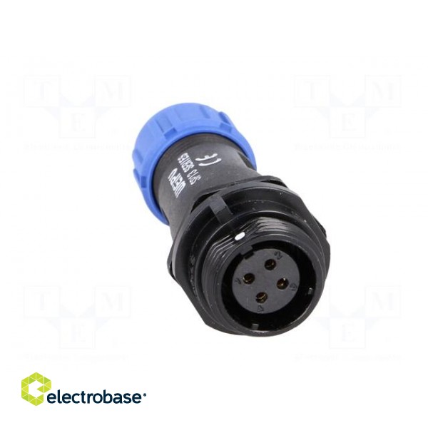 Plug | SP13 | female | PIN: 4 | IP68 | 4÷6.5mm | 5A | soldering | for cable image 9