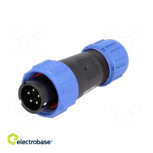 Plug | SP13 | male | PIN: 5 | IP68 | 4÷6.5mm | 5A | soldering | for cable image 2