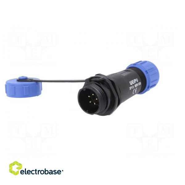 SP13 | plug | male | PIN: 5 | with protective cap | IP68 | 4÷6.5mm | 5A фото 2