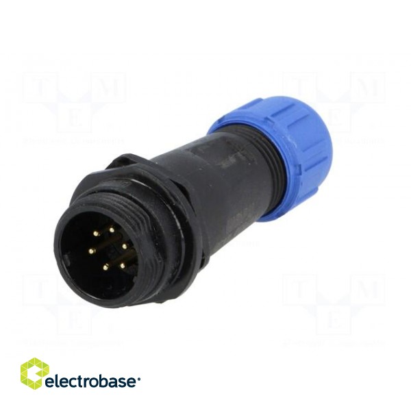 SP13 | plug | male | PIN: 6 | IP68 | 4÷6.5mm | 5A | soldering | for cable image 2