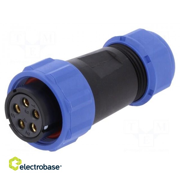 SP21 | plug | female | PIN: 5 | IP68 | 7÷12mm | screw terminal | for cable image 1
