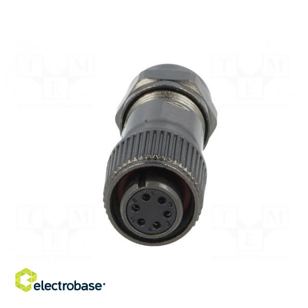 Plug | ST12 | female | PIN: 6 | IP67 | 5÷8mm | 5A | soldering | for cable image 9