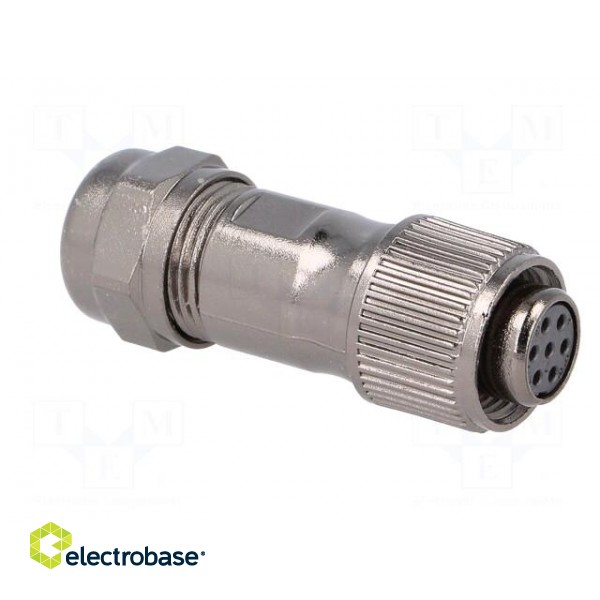 ST12 | plug | female | PIN: 7 | IP67 | 5÷8mm | 5A | soldering | for cable paveikslėlis 8