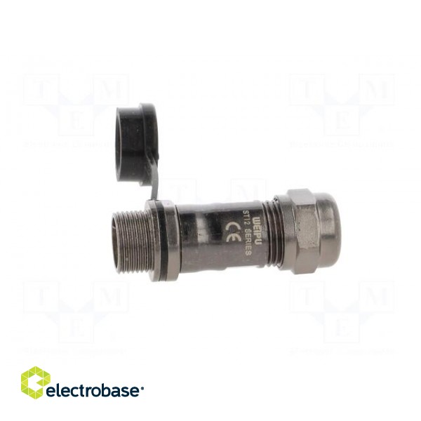 ST12 | plug | male | PIN: 7 | IP67 | 5÷8mm | 5A | soldering | for cable | 125V image 3