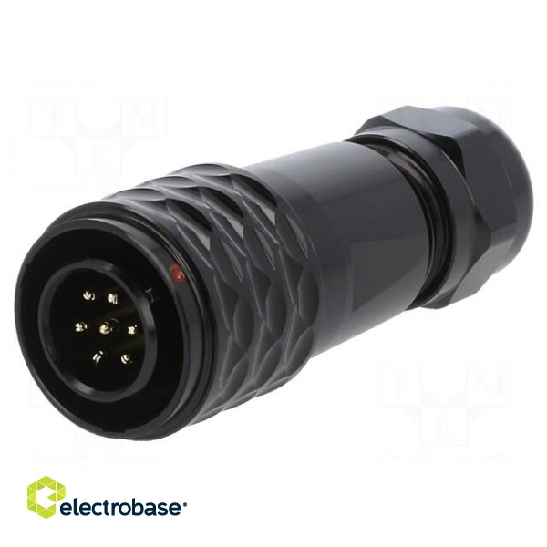 Plug | SA12 | male | PIN: 7 | IP67 | 4÷6.5mm | 5A | soldering | for cable paveikslėlis 1