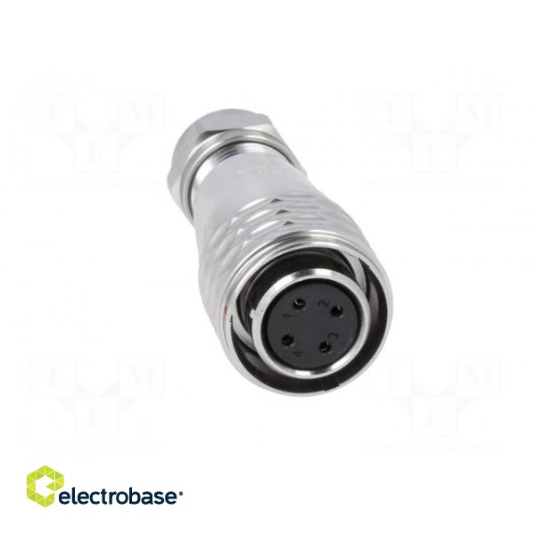 Plug | SA16 | female | PIN: 4 | IP67 | 5÷8mm | 5A | soldering | for cable paveikslėlis 9