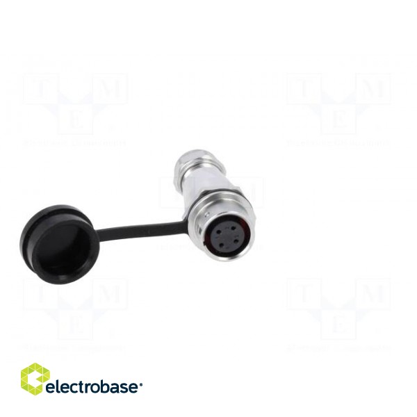 Plug | SA16 | female | PIN: 4 | IP67 | 5÷8mm | 5A | soldering | for cable paveikslėlis 9