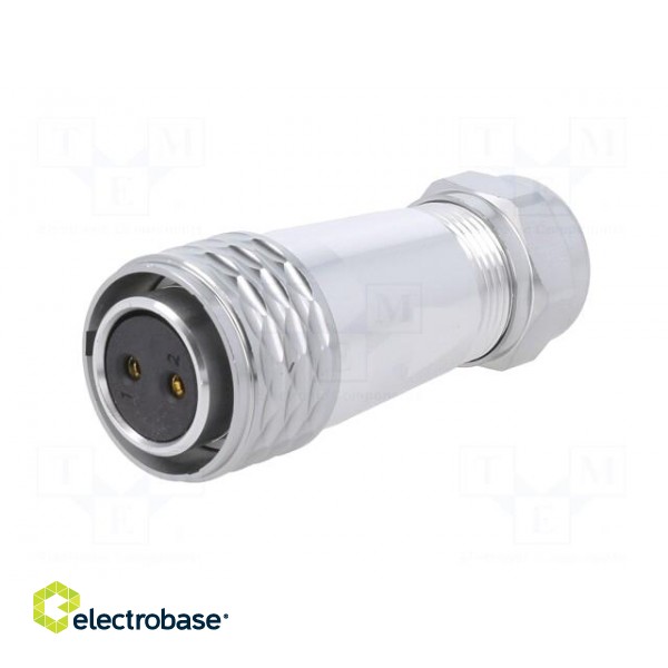 Plug | SA20 | female | PIN: 2 | IP67 | 8÷12mm | 25A | soldering | for cable paveikslėlis 2