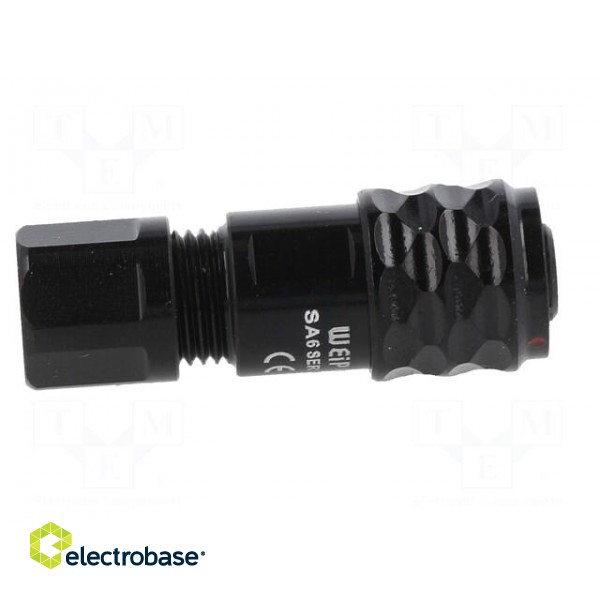 Plug | SA6 | male | PIN: 4 | IP67 | 3.5÷4mm | 3A | soldering | for cable | 30V paveikslėlis 7