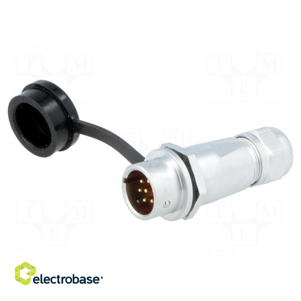SF12 | plug | male | PIN: 7 | IP67 | 4÷6.5mm | 5A | soldering | for cable image 1