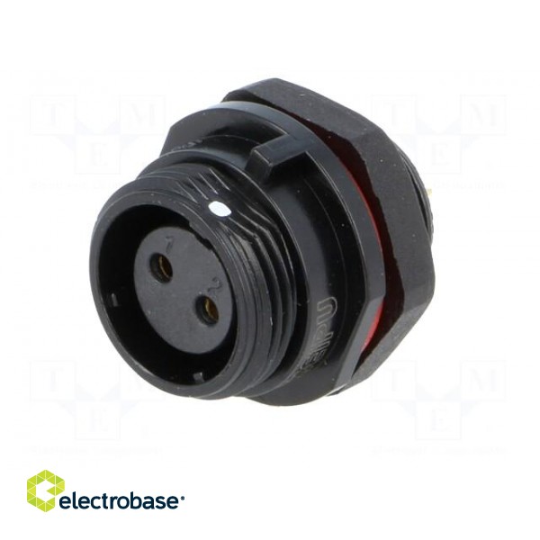 SP13 | socket | female | PIN: 2 | IP68 | 13A | soldering | 250V | 2mm2 image 2