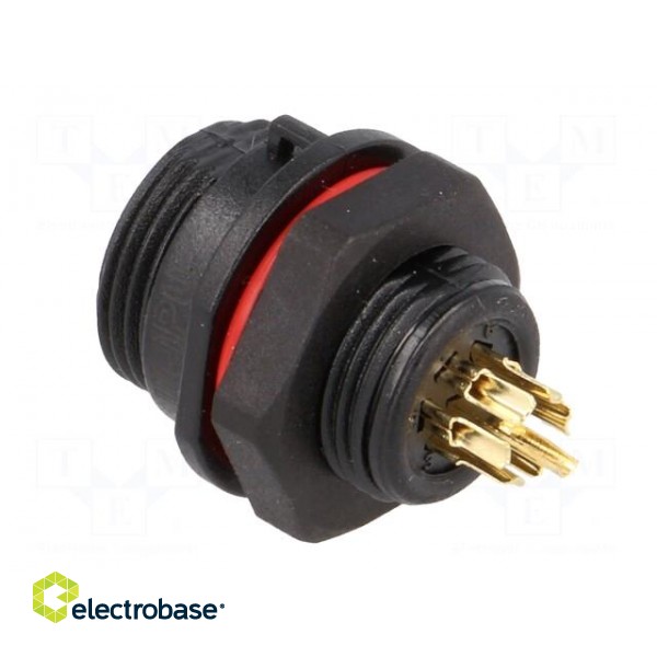 SP13 | socket | female | PIN: 7 | IP68 | 5A | soldering | 125V | 0.75mm2 image 4
