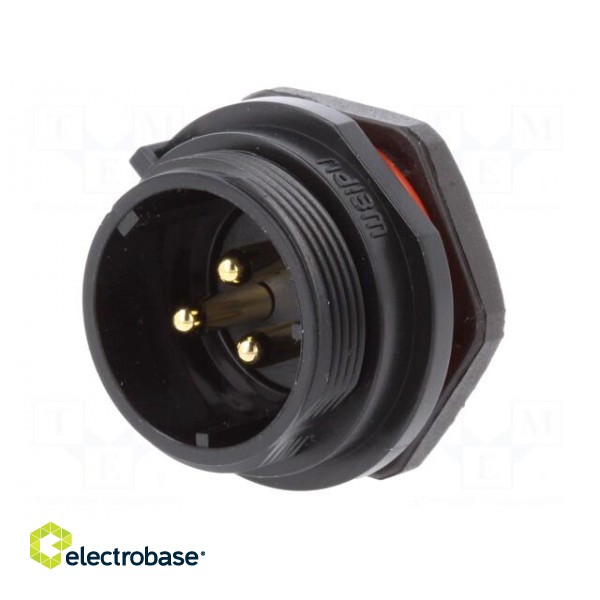 Socket | male | SP21 | PIN: 3 | IP68 | screw terminal | 500V | 1.5mm2 | 30A image 2
