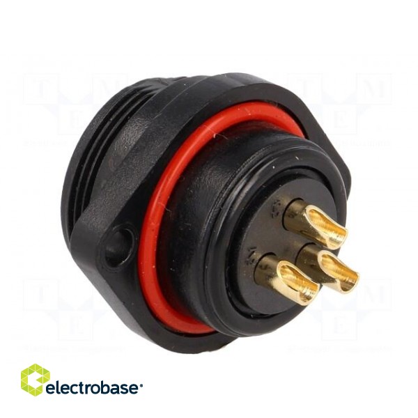 SP21 | socket | male | PIN: 3 | IP68 | soldering | 500V | 4mm2 | 30A | -25÷85°C image 4