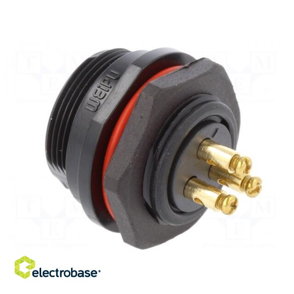 Socket | SP21 | male | PIN: 3 | IP68 | 10A | screw terminal | 500V | 1.5mm2 image 4