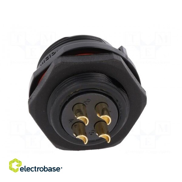 SP21 | socket | male | PIN: 4 | IP68 | soldering | 500V | 4mm2 | 30A | -25÷85°C image 5
