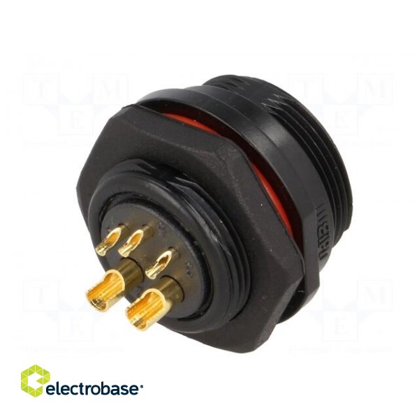 SP21 | socket | male | PIN: 5(2+3) | IP68 | soldering | 500V | Inom 1: 30A image 6