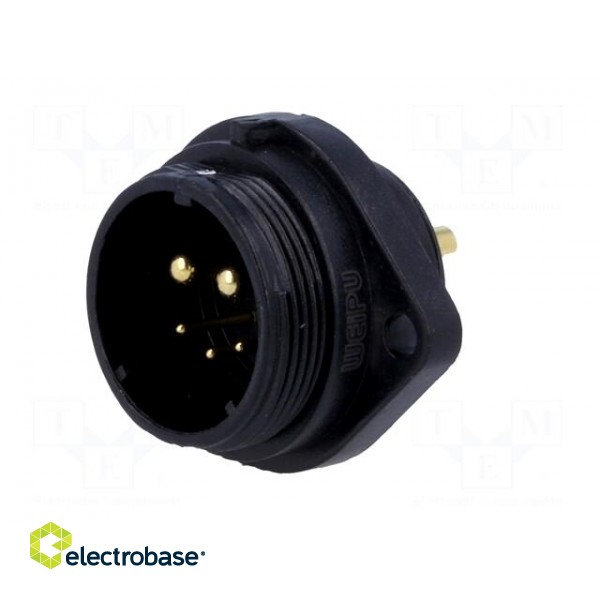 SP21 | socket | male | PIN: 5(2+3) | IP68 | soldering | 500V | Inom 1: 30A image 2