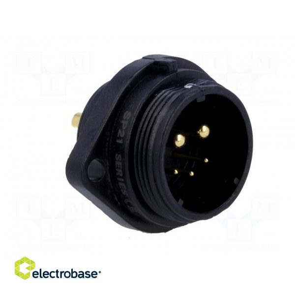 SP21 | socket | male | PIN: 5(2+3) | IP68 | soldering | 500V | Inom 1: 30A image 8