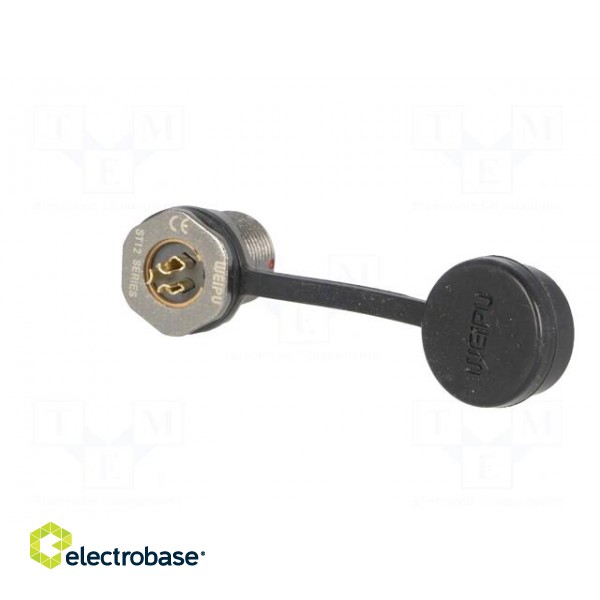 ST12 | socket | male | PIN: 3 | IP67 | 13A | soldering | 250V | 2mm2 | -25÷85°C paveikslėlis 6