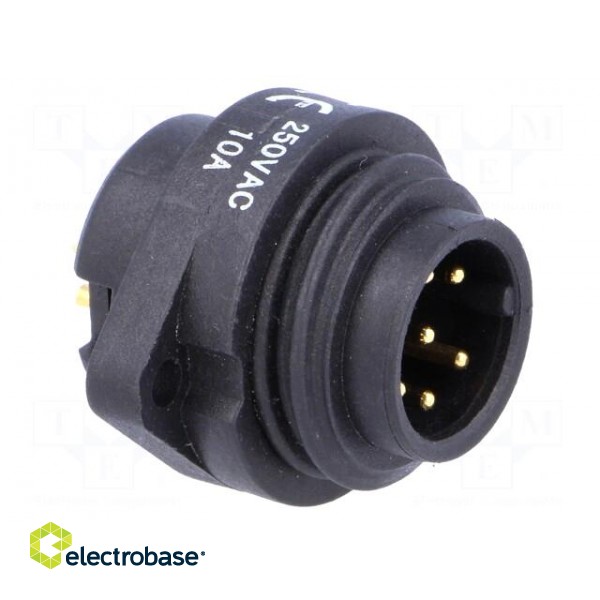 WA22 | socket | male | PIN: 7 | 6+PE | IP67 | 10A | soldering | 250V image 8