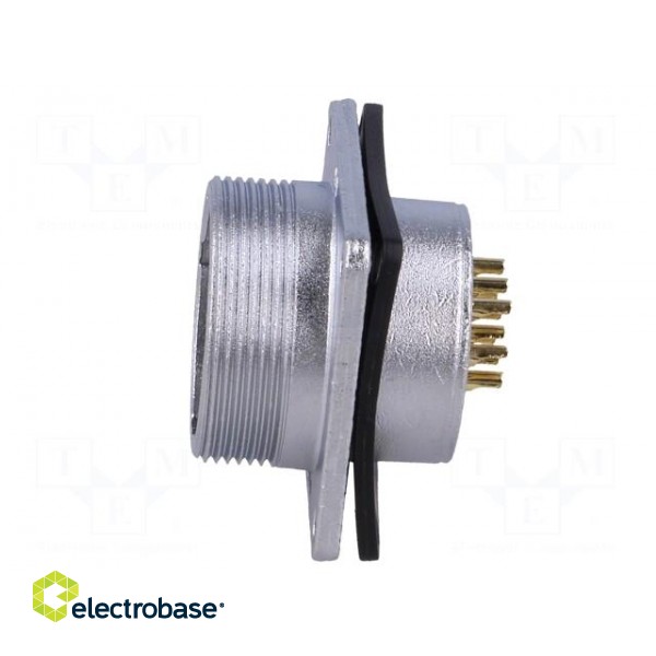 WS | socket | female | PIN: 10 | flange (4 holes),for panel mounting image 4