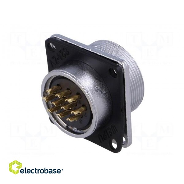 WS | socket | female | PIN: 10 | flange (4 holes),for panel mounting image 7