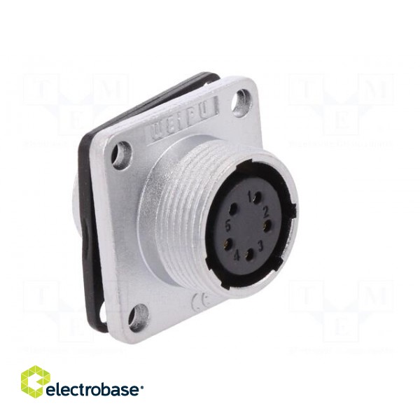 WS | socket | female | PIN: 5 | flange (4 holes),for panel mounting image 9