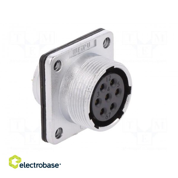 WS | socket | female | PIN: 7 | flange (4 holes),for panel mounting image 9