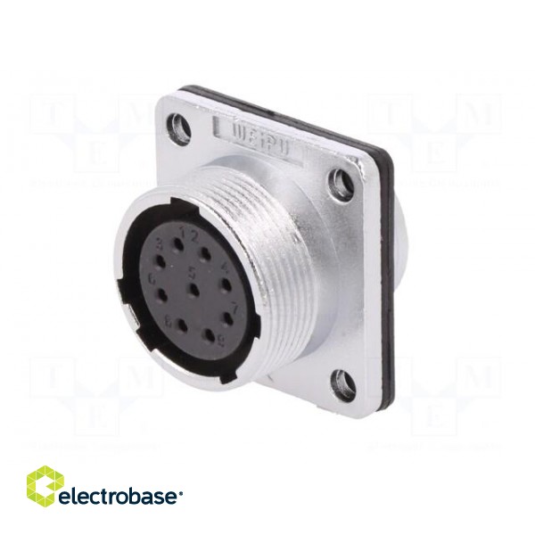 WS | socket | female | PIN: 9 | flange (4 holes),for panel mounting image 3