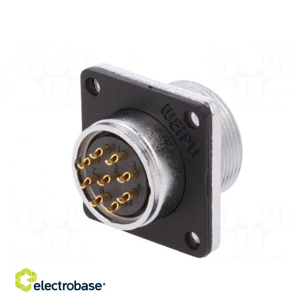 WS | socket | female | PIN: 9 | flange (4 holes),for panel mounting image 7