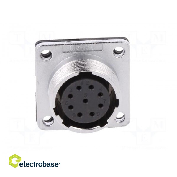WS | socket | female | PIN: 9 | flange (4 holes),for panel mounting image 10