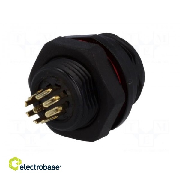 SP13 | socket | female | PIN: 9 | IP68 | 3A | soldering | 125V | 0.75mm2 image 6