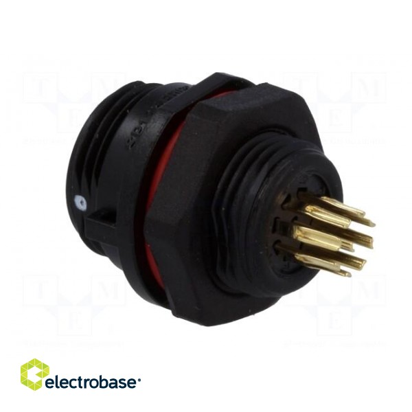 SP13 | socket | female | PIN: 9 | IP68 | 3A | soldering | 125V | 0.75mm2 image 4