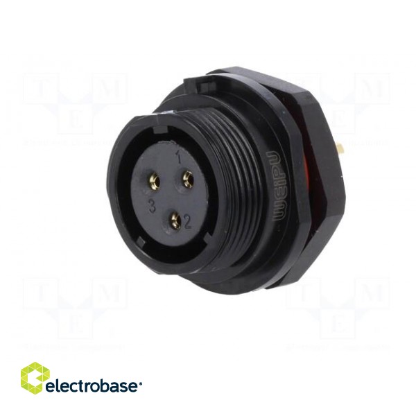 SP17 | socket | female | PIN: 3 | IP68 | soldering | 500V | 2mm2 | 10A image 2