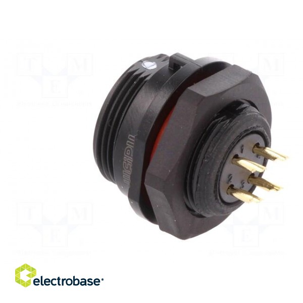 SP17 | socket | female | PIN: 4 | IP68 | soldering | 500V | 0.75mm2 | 5A image 4