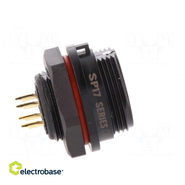 SP17 | socket | female | PIN: 4 | IP68 | soldering | 500V | 0.75mm2 | 5A image 7