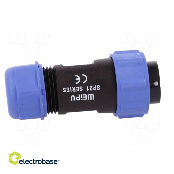 SP21 | plug | male | PIN: 4 | IP68 | 4.5÷7mm | soldering | for cable | 500V фото 7