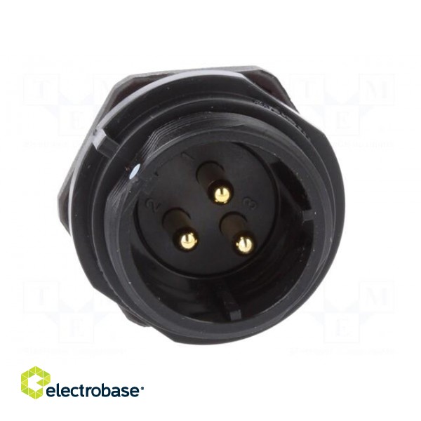 Socket | male | SP21 | PIN: 3 | IP68 | screw terminal | 500V | 1.5mm2 | 30A image 9