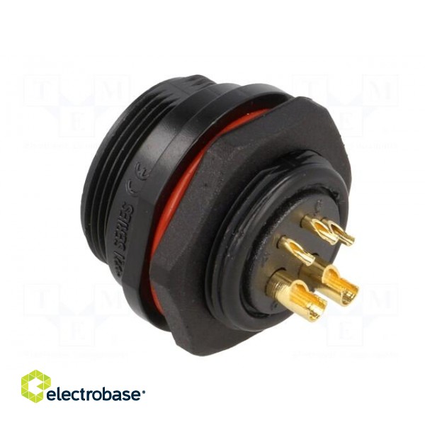 SP21 | socket | male | PIN: 5(2+3) | IP68 | soldering | 500V | Inom 1: 30A image 4