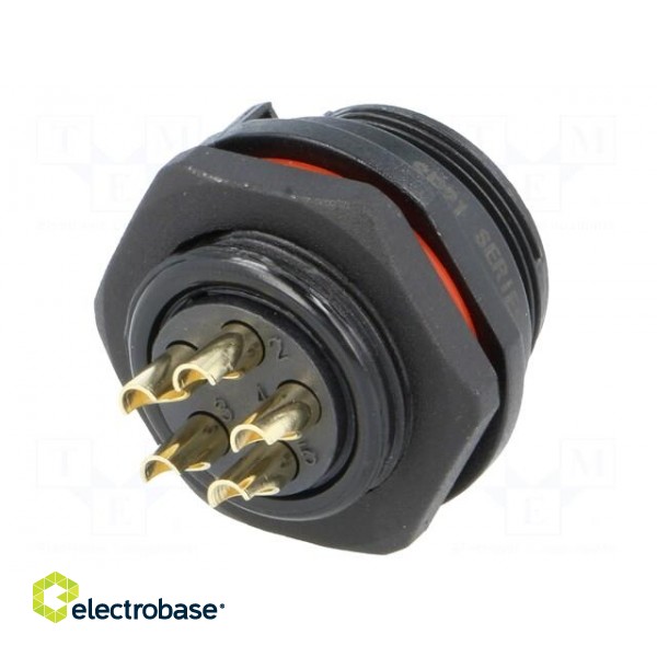 SP21 | socket | male | PIN: 5 | IP68 | soldering | 500V | 4mm2 | 30A | -25÷85°C image 6