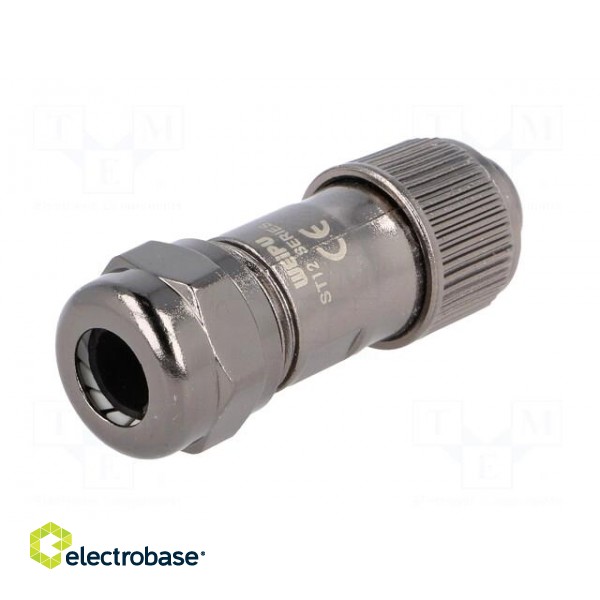ST12 | plug | female | PIN: 3 | IP67 | 5÷8mm | 13A | soldering | for cable paveikslėlis 6