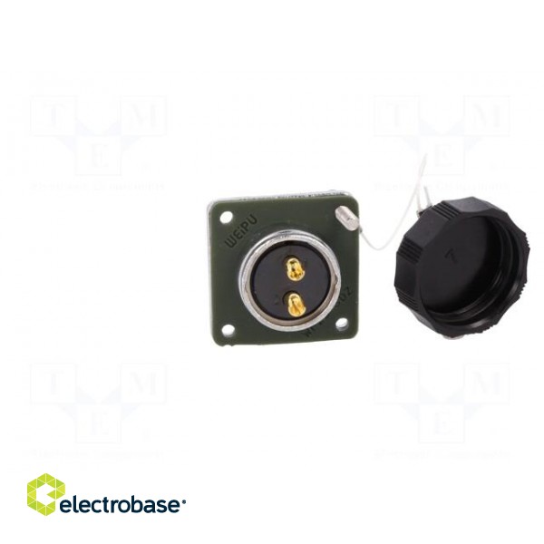 WF | socket | male | PIN: 2 | IP67 | soldering | 500V | Case: size 20 paveikslėlis 5