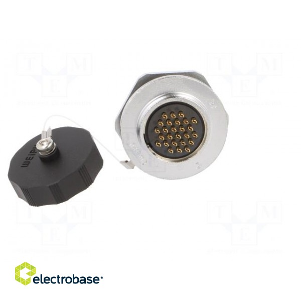 Socket | WF28 | male | PIN: 26 | IP67 | 5A | soldering | 400V | 0.75mm2 | 18AWG image 5