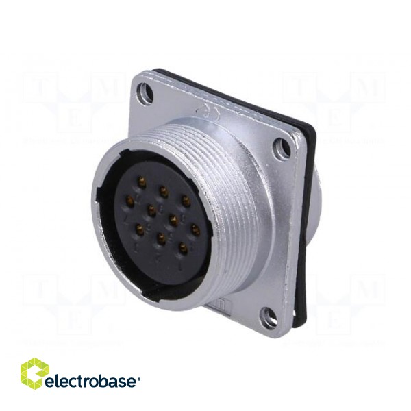WS | socket | female | PIN: 10 | flange (4 holes),for panel mounting image 3