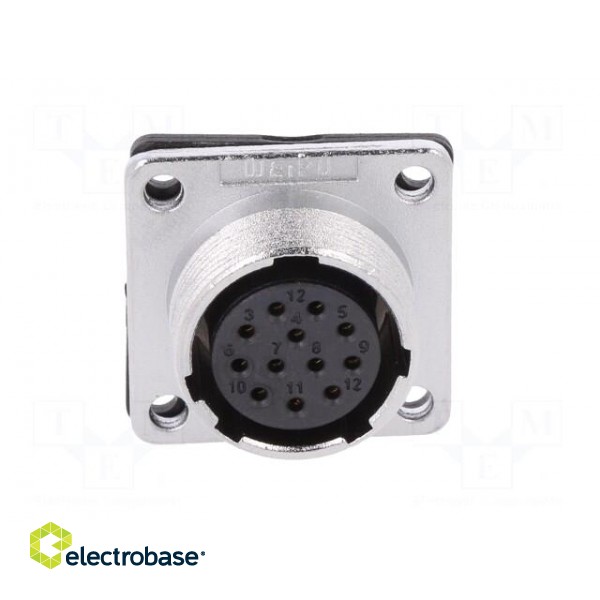 WS | socket | female | PIN: 12 | flange (4 holes),for panel mounting image 10