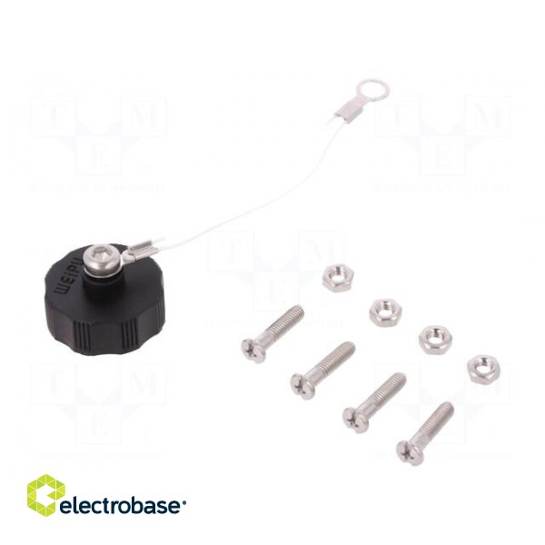 WS | socket | female | PIN: 12 | flange (4 holes),for panel mounting image 2