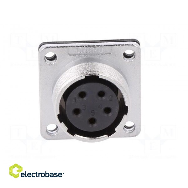 WS | socket | female | PIN: 5 | flange (4 holes),for panel mounting фото 10
