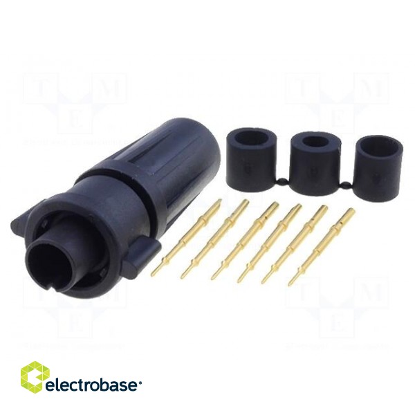 Connector: circular | EN2 | plug | male | soldering | for cable | PIN: 6 image 1